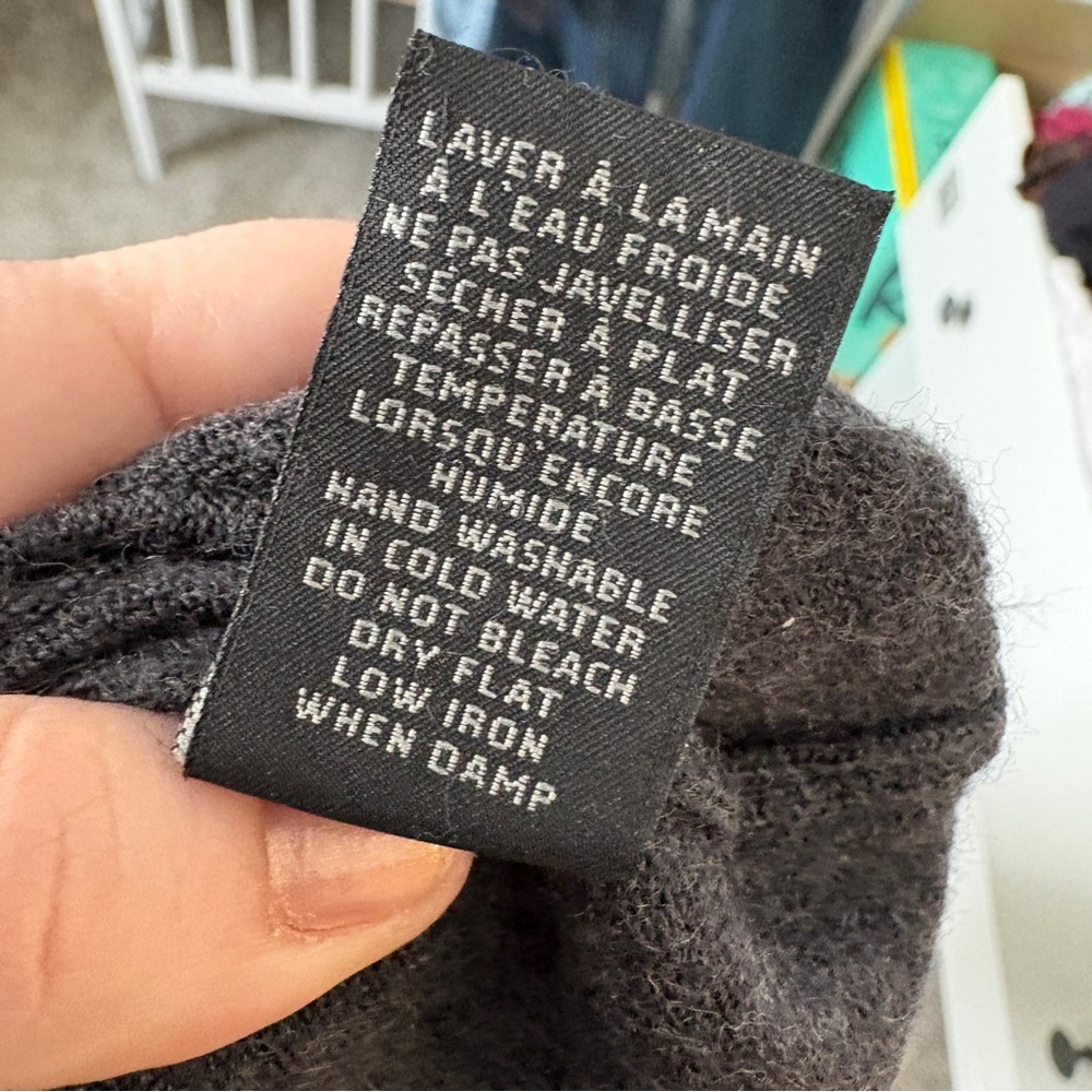 SIMONS 100% Wool V-Neck Sweater Dark Grey Size XXL Made in Italy - Picture 10 of 13